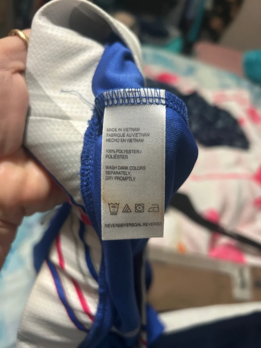 Izod Women’s Blue Golf Skort with Striped Waistband